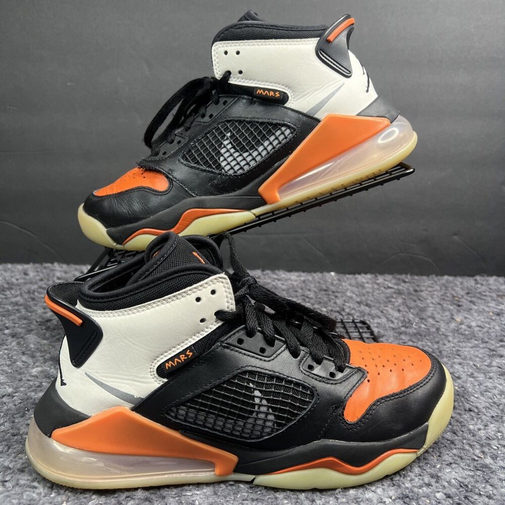 Jordan Mars 270 Shoes Youth Size 5.5Y Black Orange White Basketball BQ6508-008